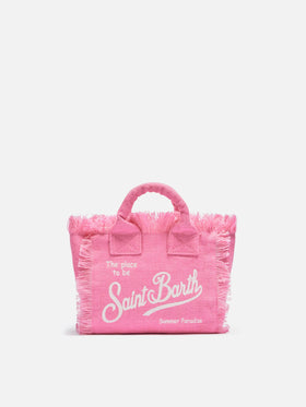 Mini Vanity pink Linen bag - MC2 Saint Barth