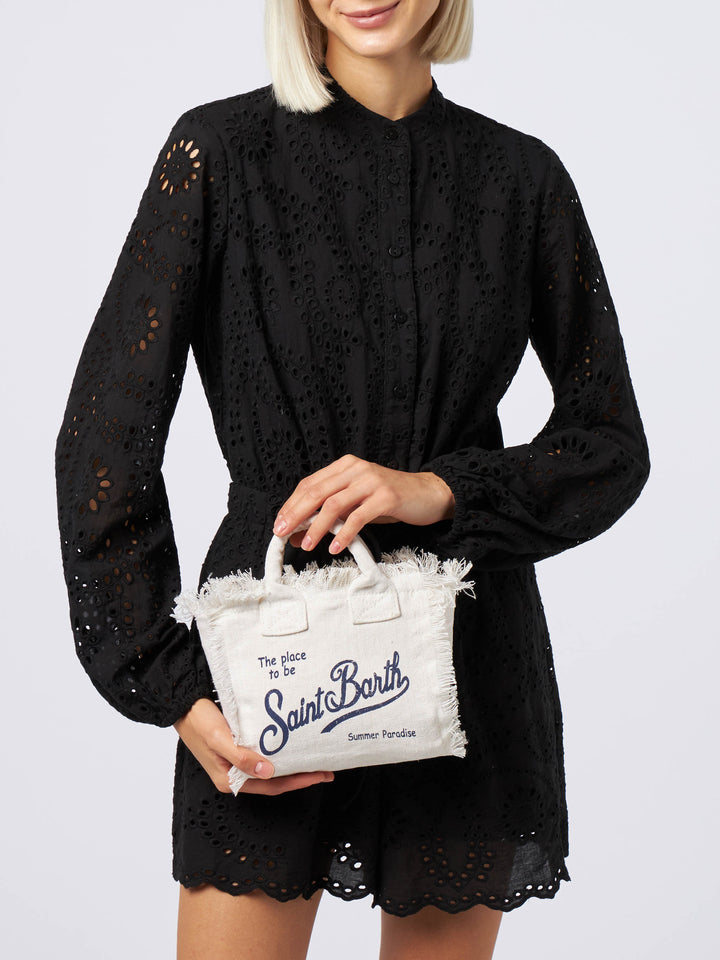 Mini Vanity off-white Linen bag