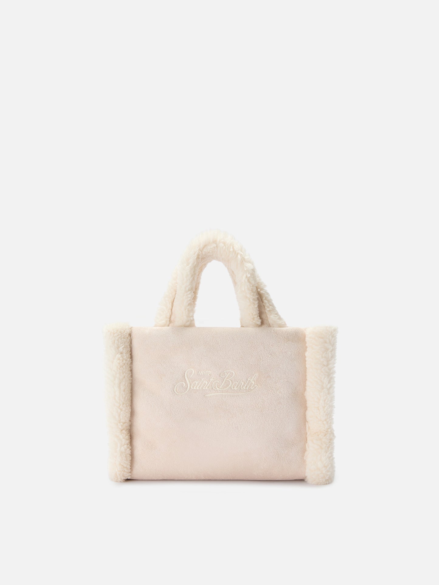 Borsa morbida a mano Vanity Mini Shearling beige