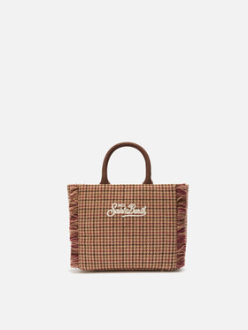 Vanity Mini Wool Handbag in burgundy wool blend