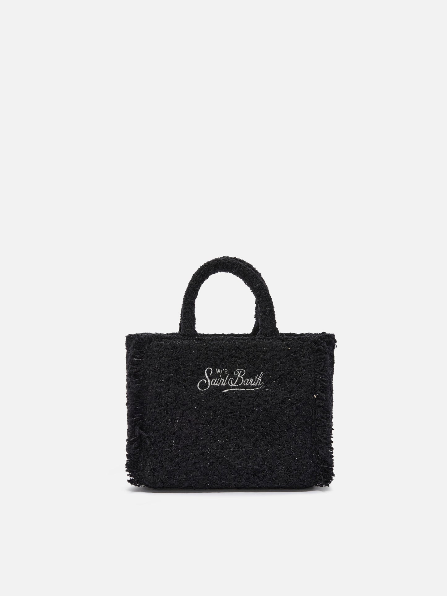 Borsa a mano Vanity Mini Tweed nera