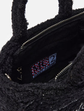 Borsa a mano Vanity Mini Tweed nera