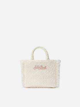 Vanity Mini Tweed Handbag in white