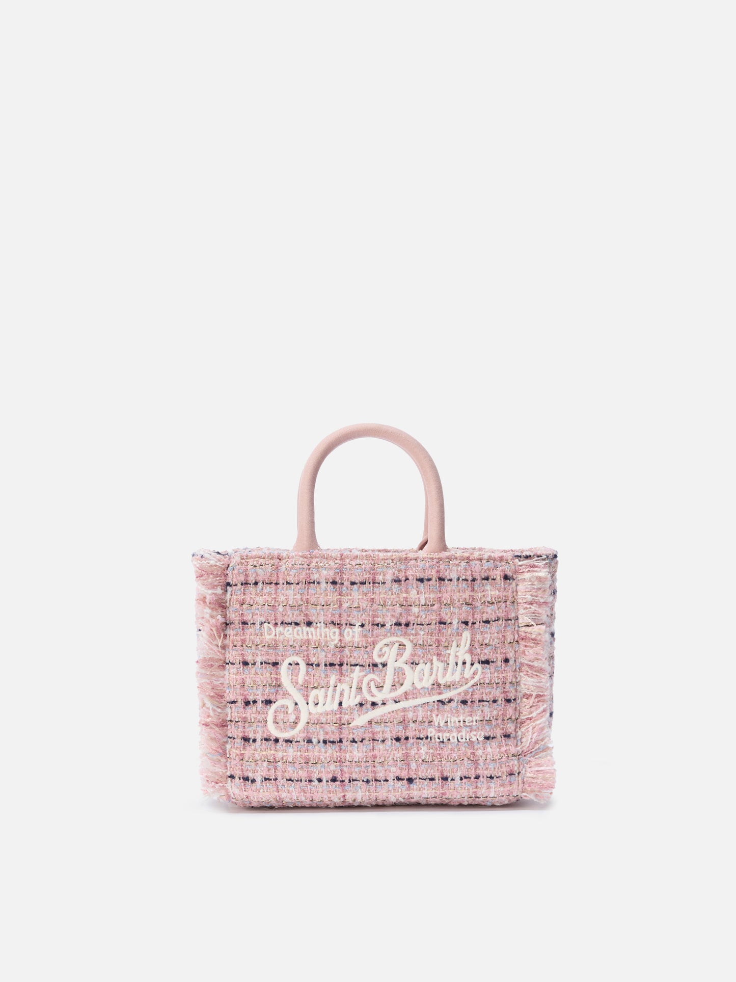 Vanity Mini Tweed Handbag in pink
