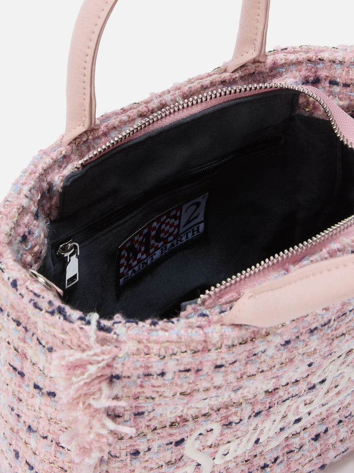 Vanity Mini Tweed Handbag in pink
