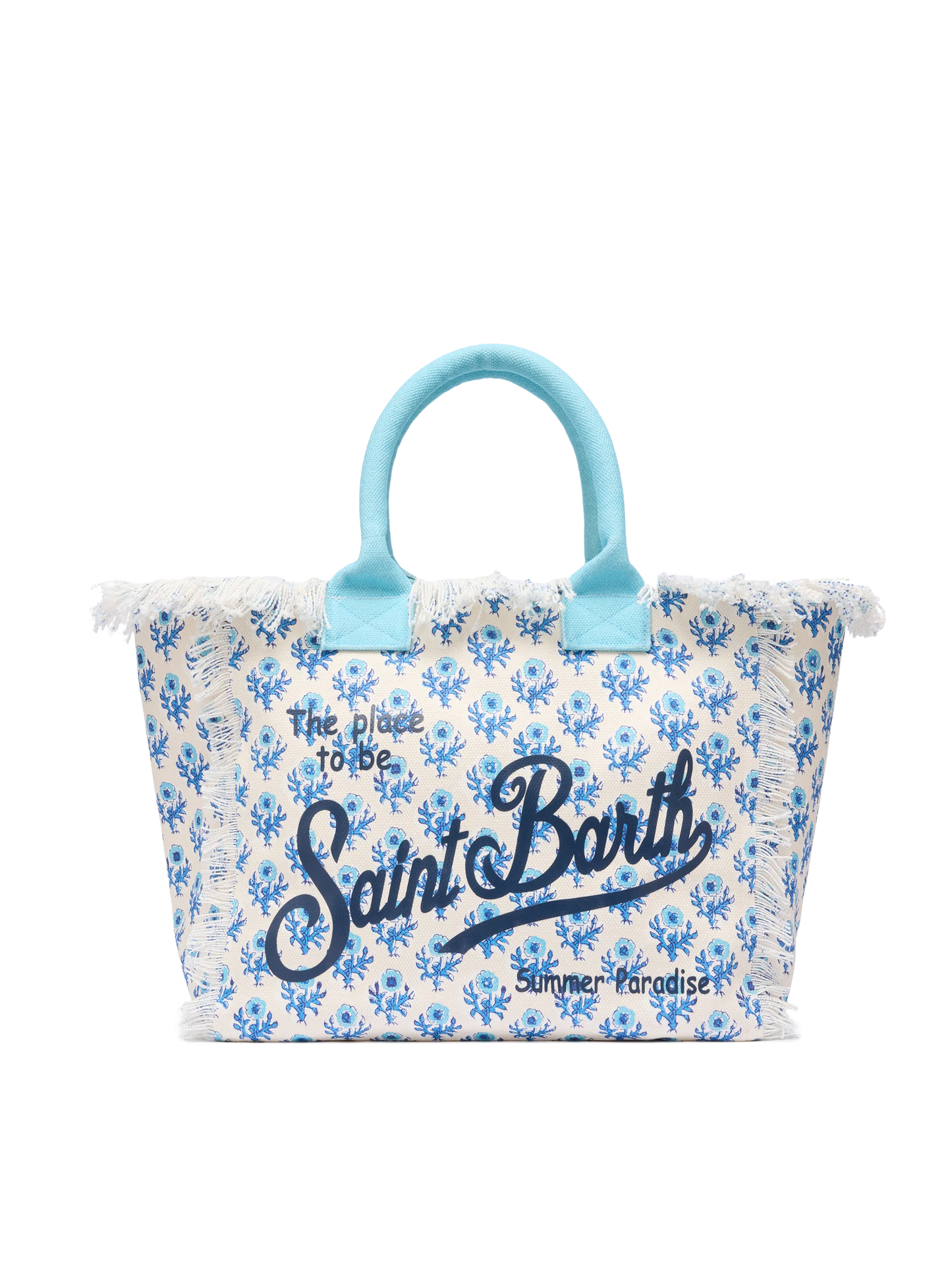 Vanity-Einkaufstasche aus Baumwollcanvas mit Blumendruck