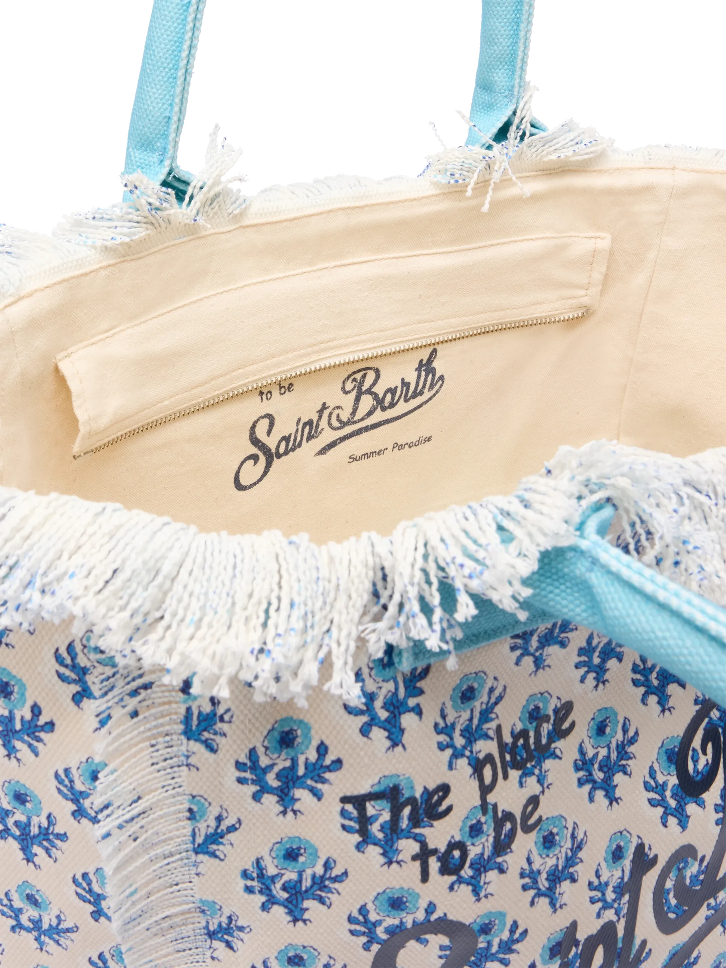 Vanity-Einkaufstasche aus Baumwollcanvas mit Blumendruck