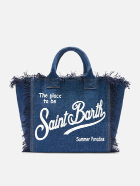 Borsa Vanity regular in denim lavaggio scuro