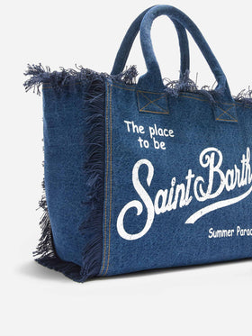 Borsa Vanity regular in denim lavaggio scuro