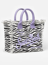 Zebra cotton canvas Vanity tote bag