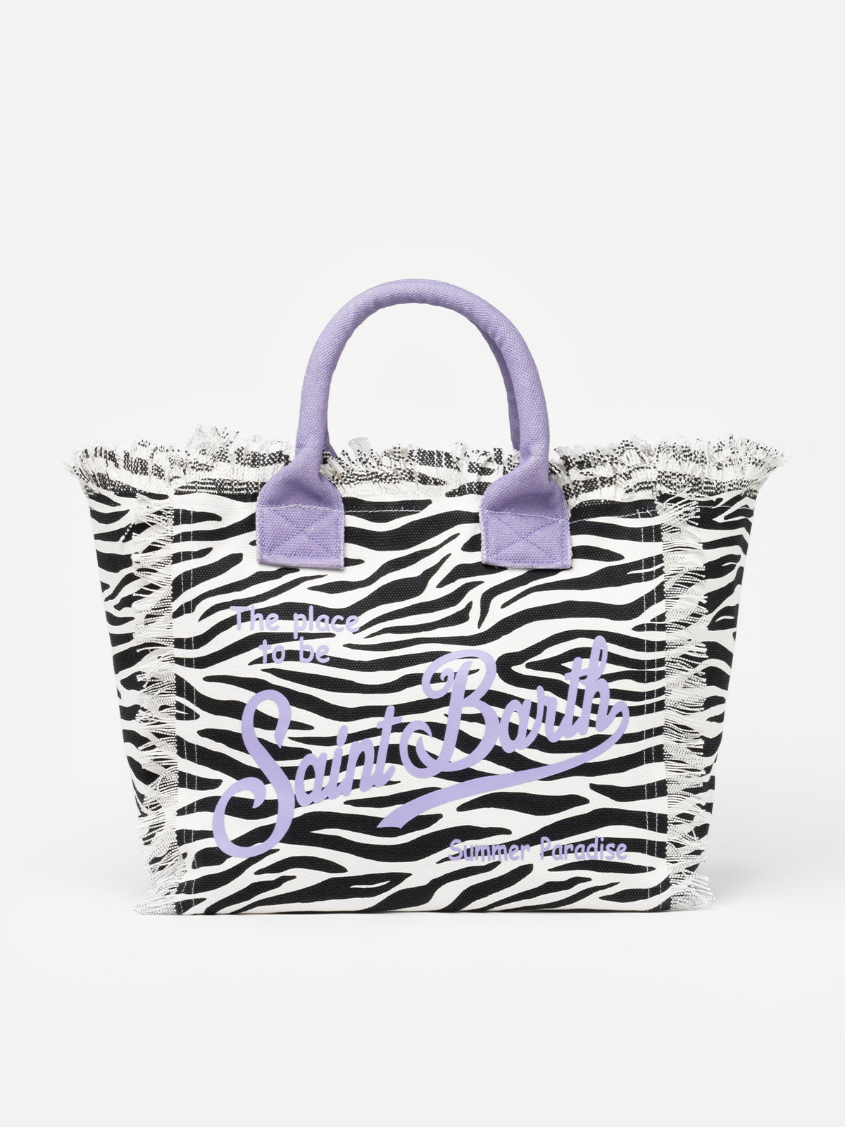 Cotton canvas Vanity tote bag with zebra print – MC2 Saint Barth