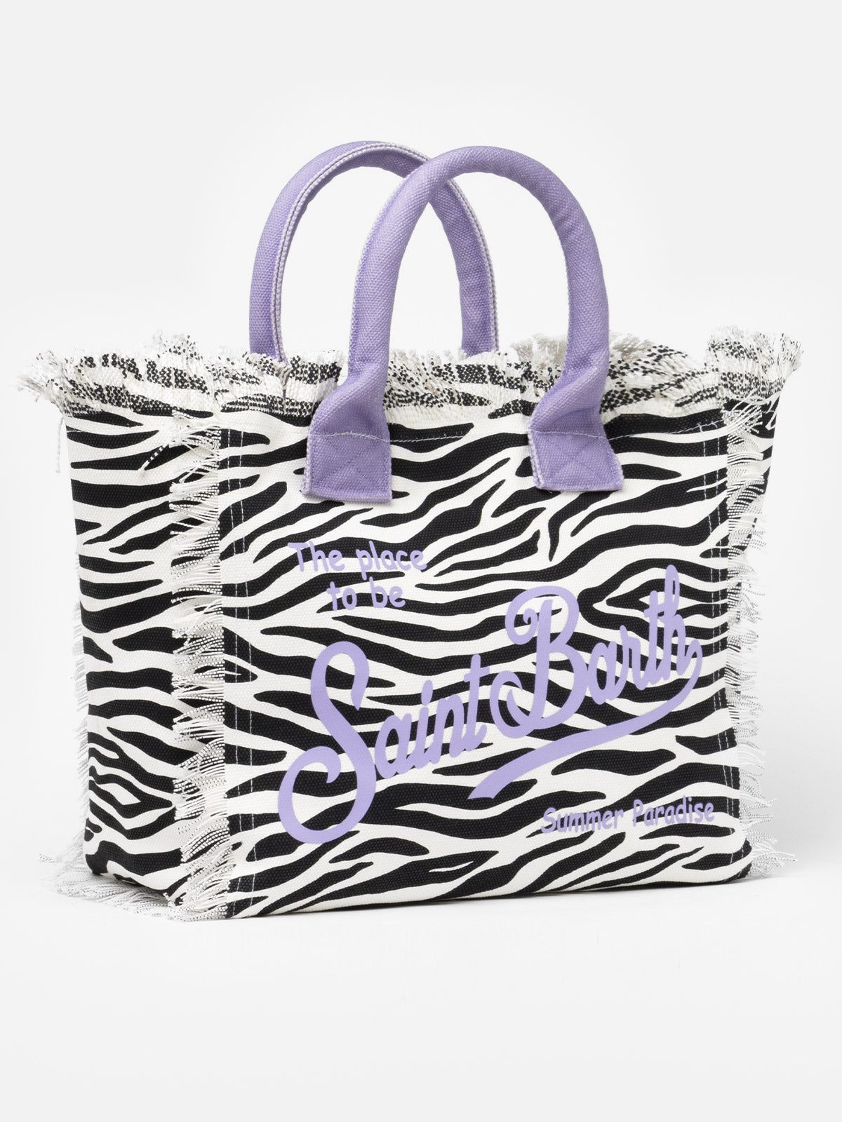 Cotton canvas Vanity tote bag with zebra print – MC2 Saint Barth