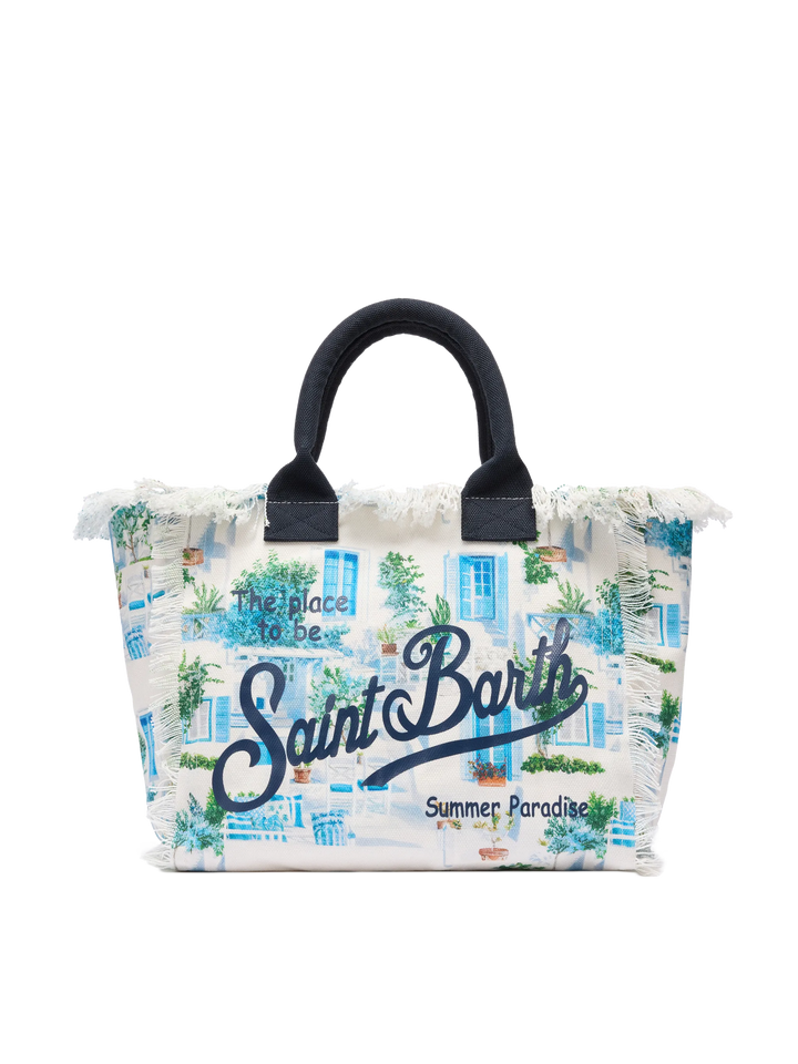 Kosmetiktasche aus Baumwollcanvas mit griechischem Fenster-Print | AI BY RICKDICK SPECIAL EDITION