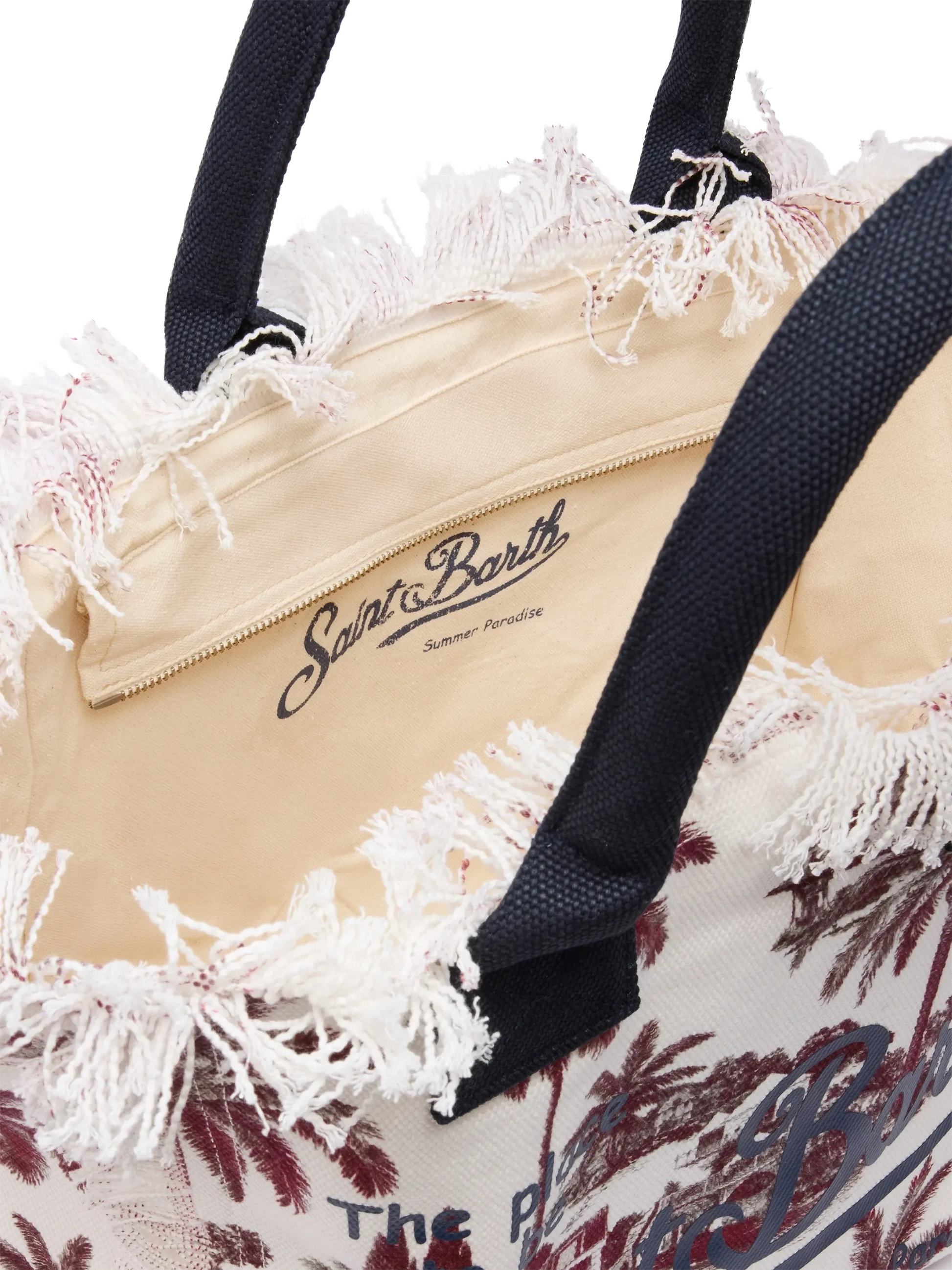Cotton canvas Vanity tote bag with toile de jouy print | AI CO-CREATED DESIGN BY RICKDICK - POWERED BY RED-EYE - MC2 Saint Barth