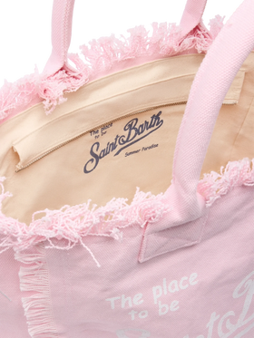Pink cotton canvas Vanity tote bag – MC2 Saint Barth