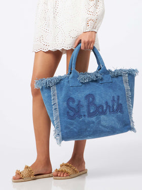 Cotton canvas Vanity tote bag with St. Barth patch logo - MC2 Saint Barth