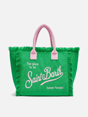 Borsa a spalla Vanity Sponge in spugna verde