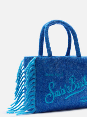 Borsa a spalla Vanity Blanket con frange laterali