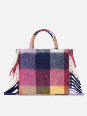 Borsa a spalla Vanity Blanket con stampa a quadri