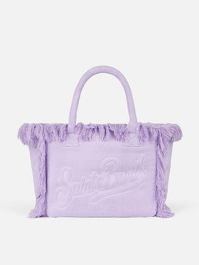 Vanity Terry lilac tote bag with embossed logo - MC2 Saint Barth