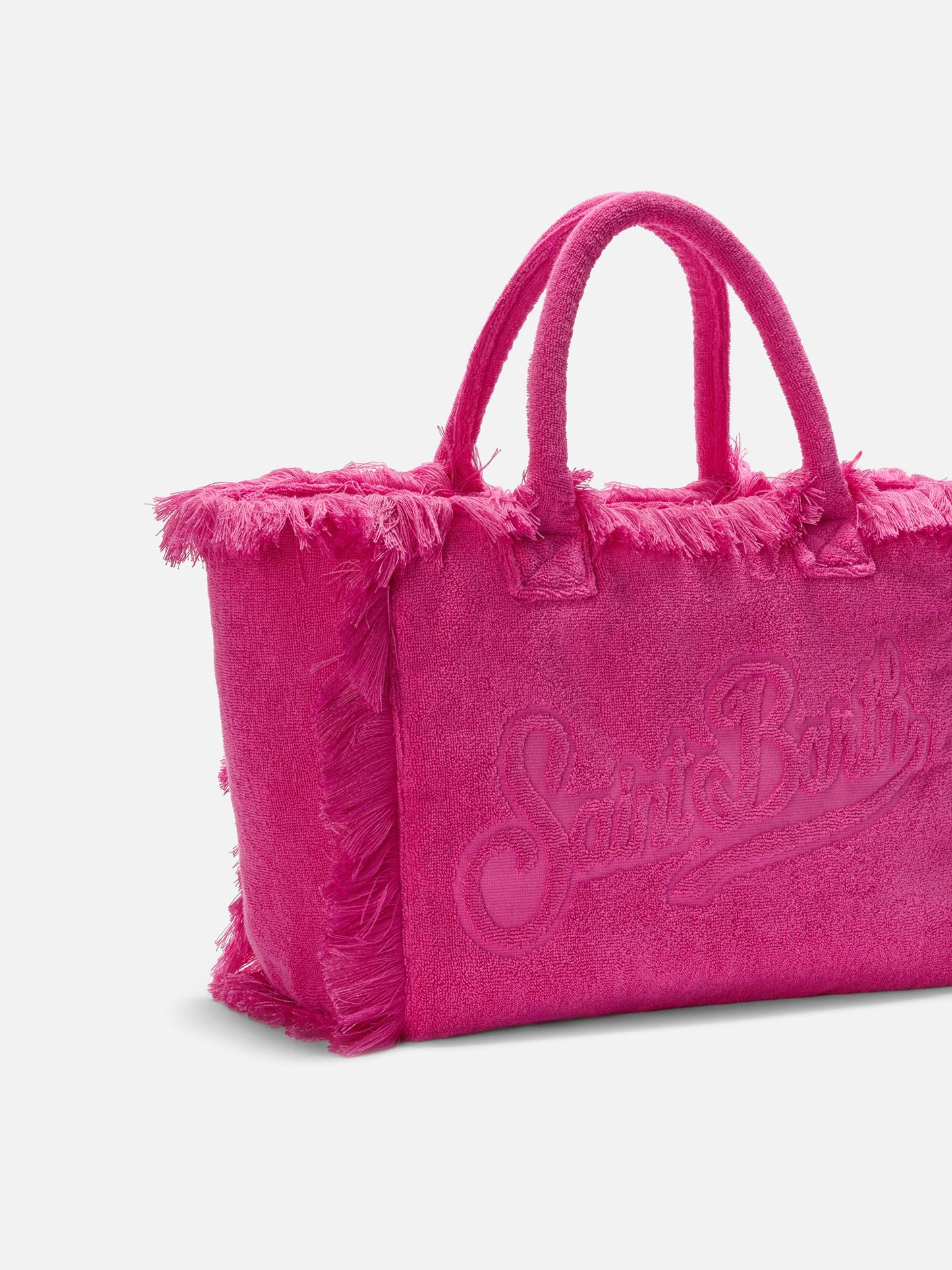 Fuchsia solid color terry effect Vanity regular bag