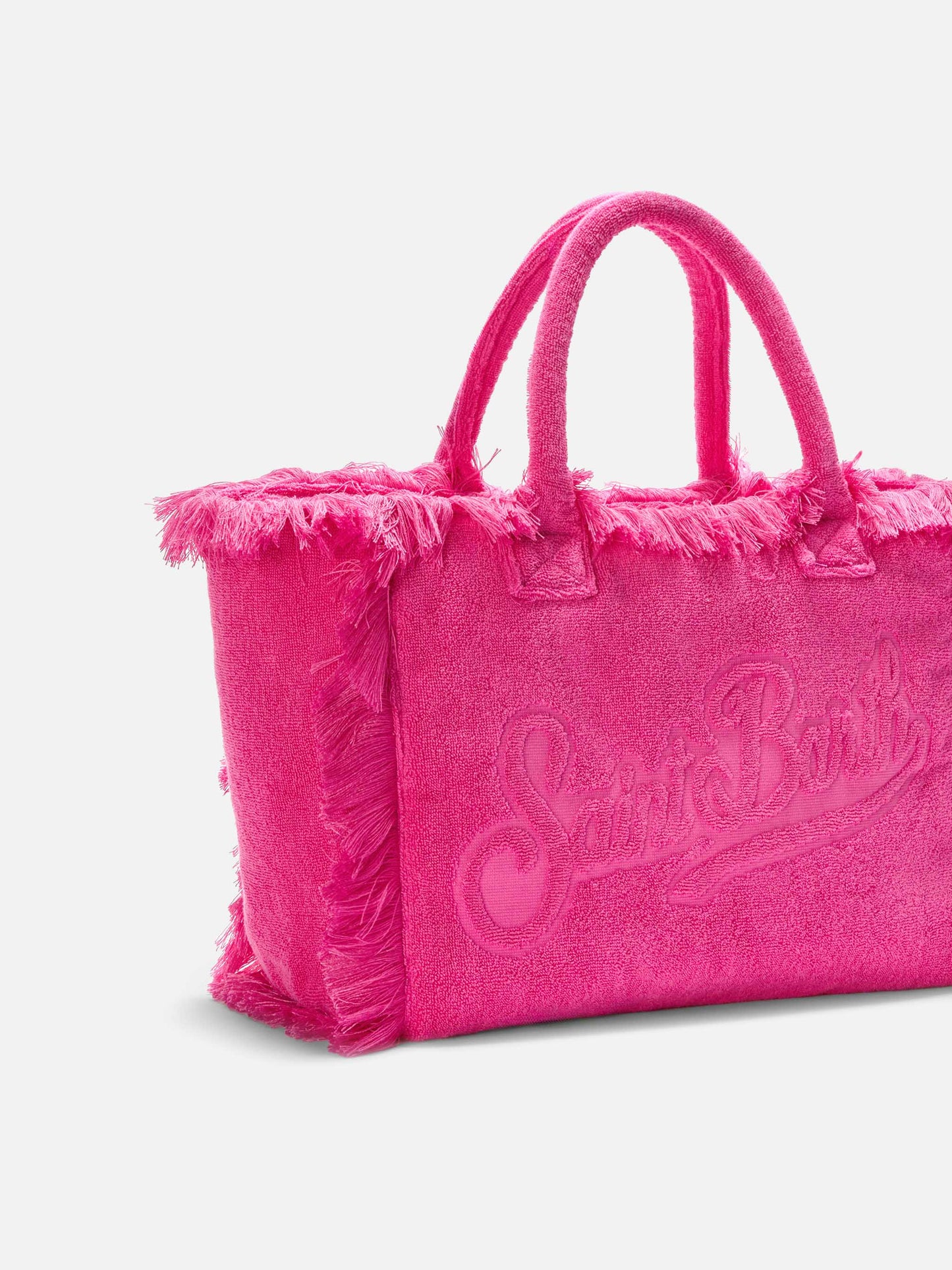 Fuchsia solid color terry effect Vanity regular bag