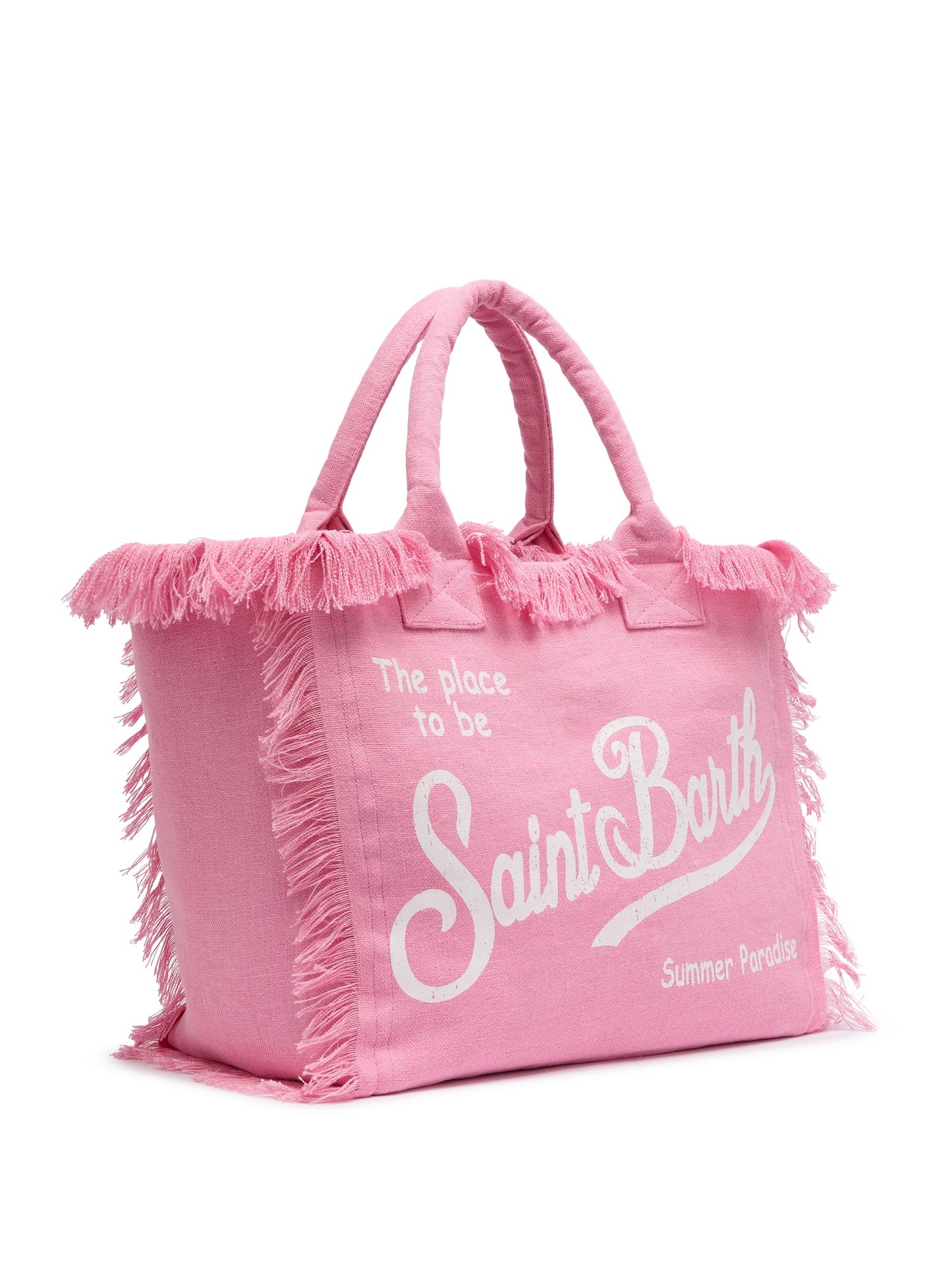 Vanity pink linen shoulder bag