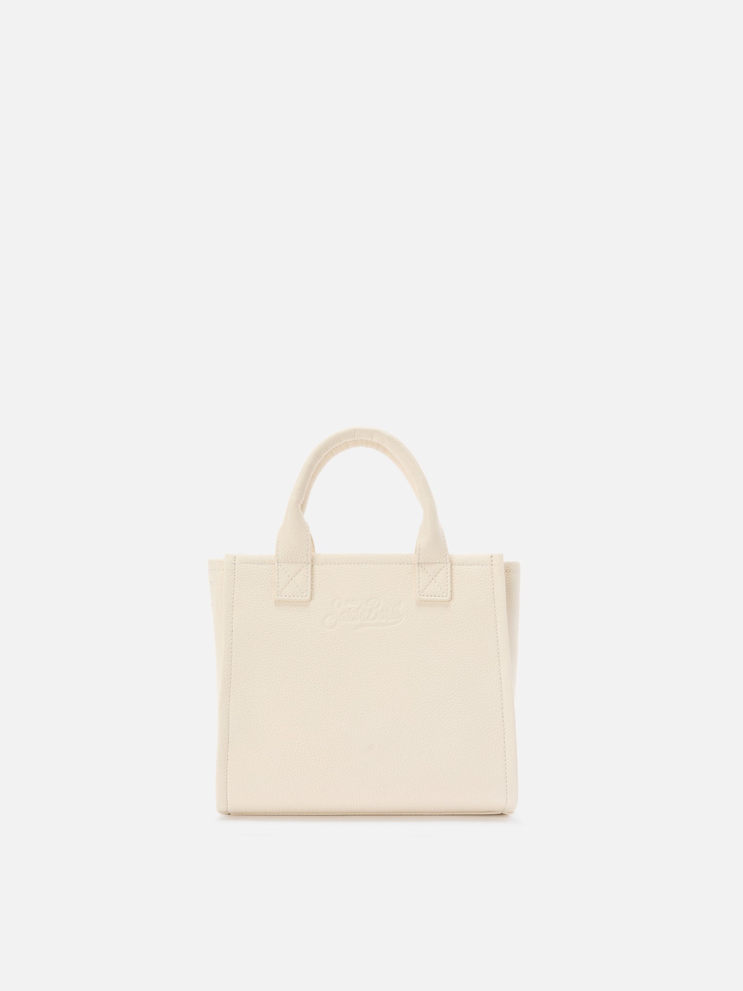 Ivory pebbled leather Vanity medium bag