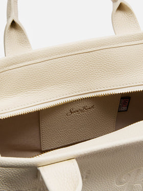 Ivory pebbled leather Vanity medium bag