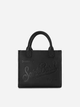 Black pebbled leather Vanity medium bag