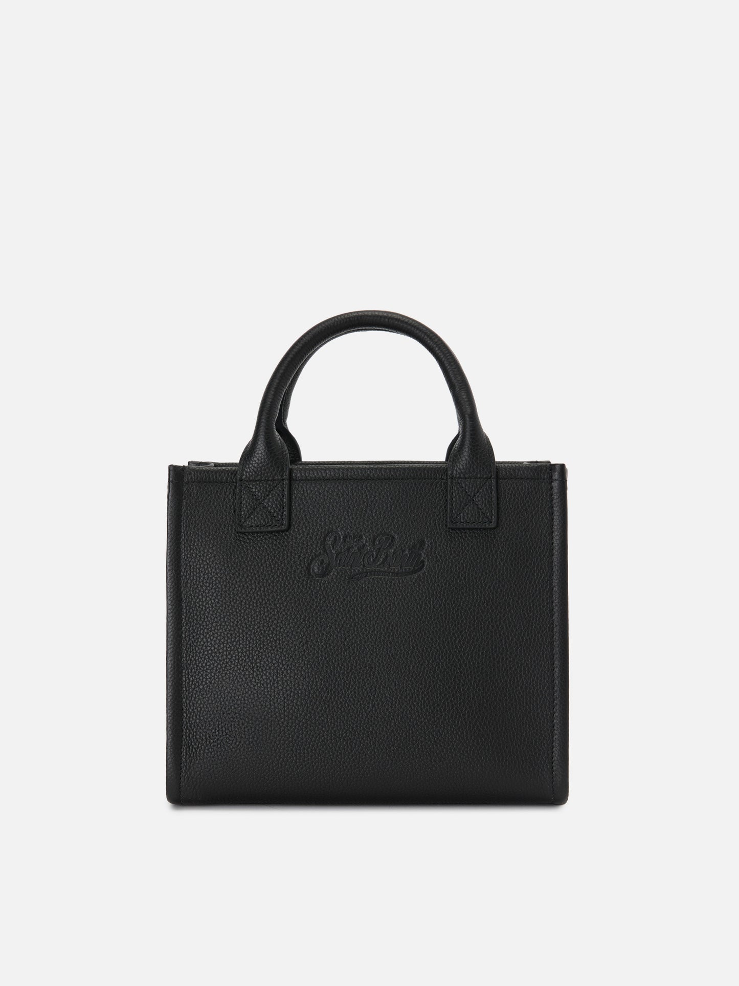 Black pebbled leather Vanity medium bag