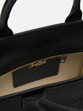 Black pebbled leather Vanity medium bag