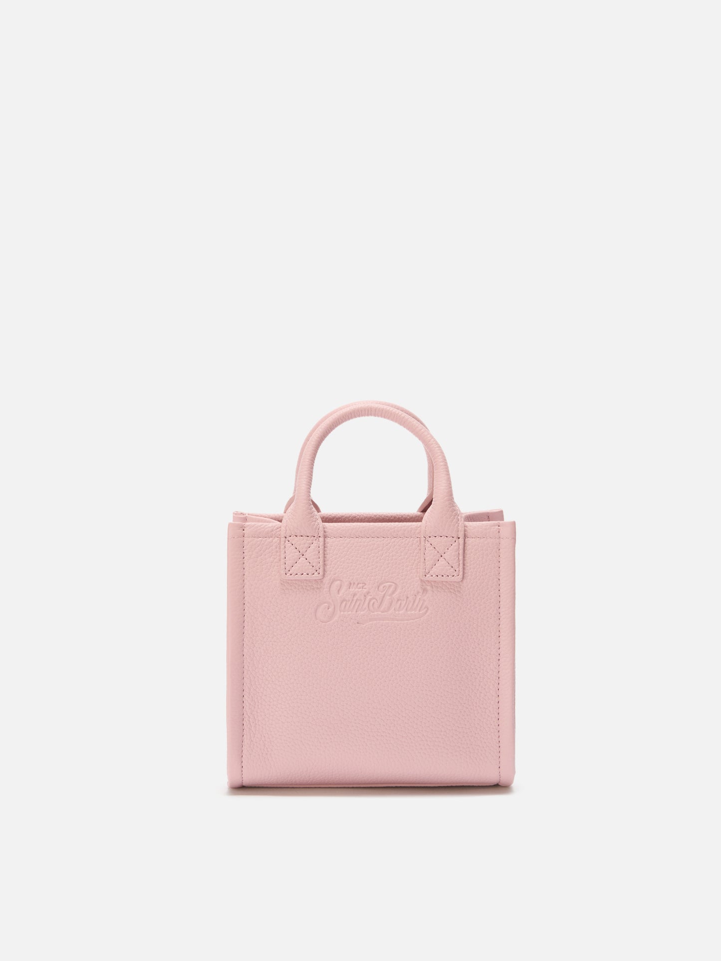 Vanity Bag Mini Shoulder Bag in pink hammered leather