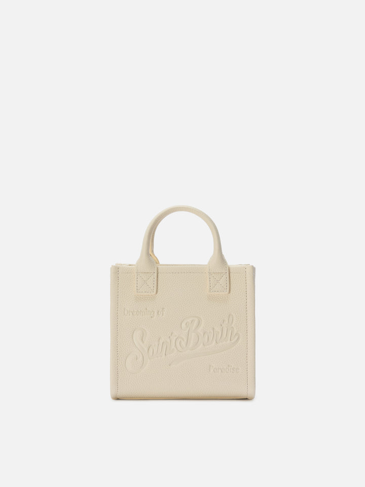 Ivory pebbled leather Vanity mini bag