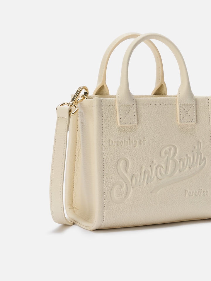 Ivory pebbled leather Vanity mini bag