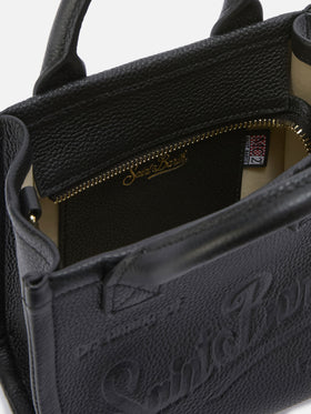 Black pebbled leather Vanity mini bag