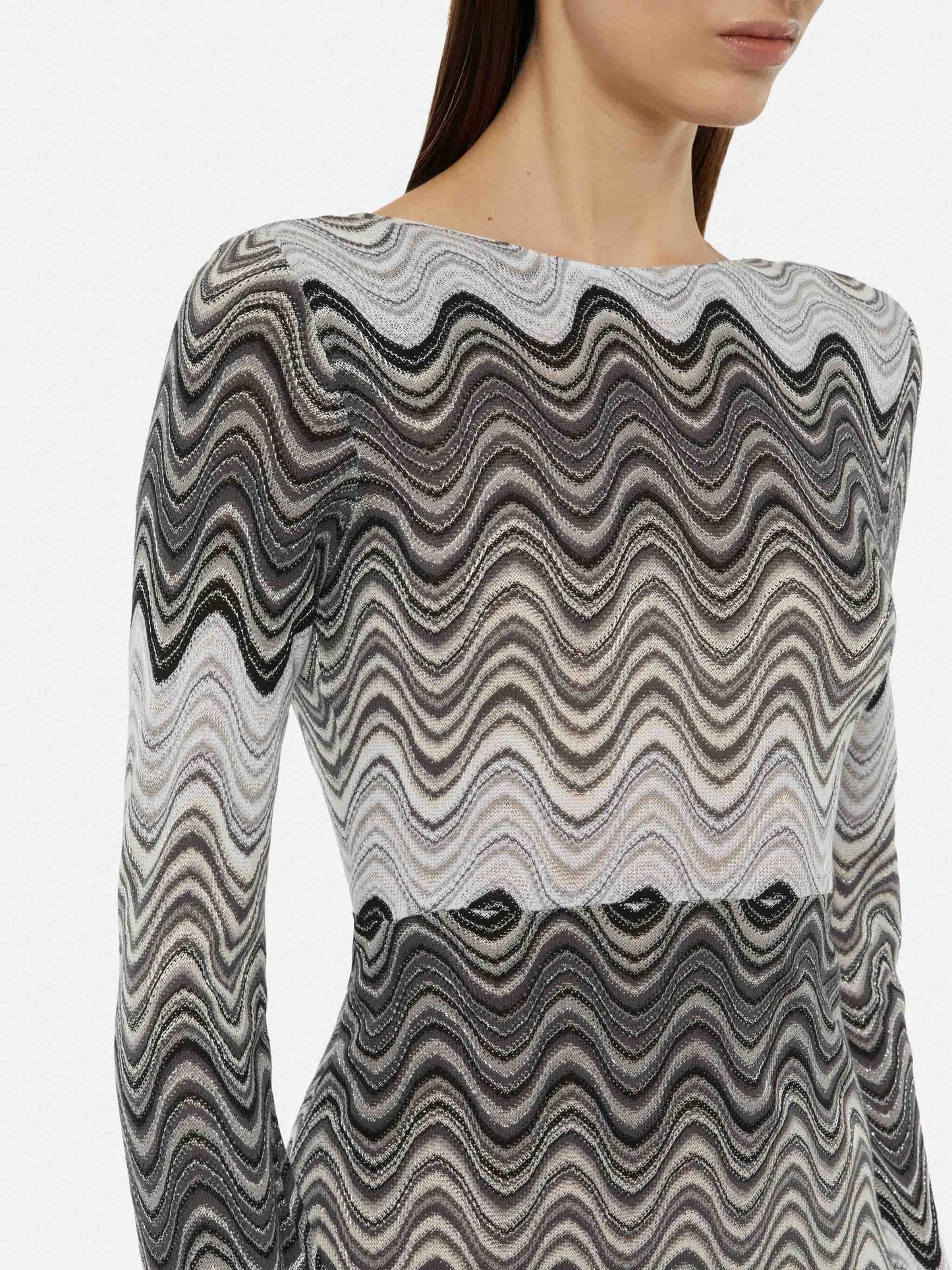 Venere Maxikleid aus Raschelstrick