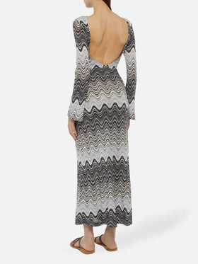 Venere Maxikleid aus Raschelstrick