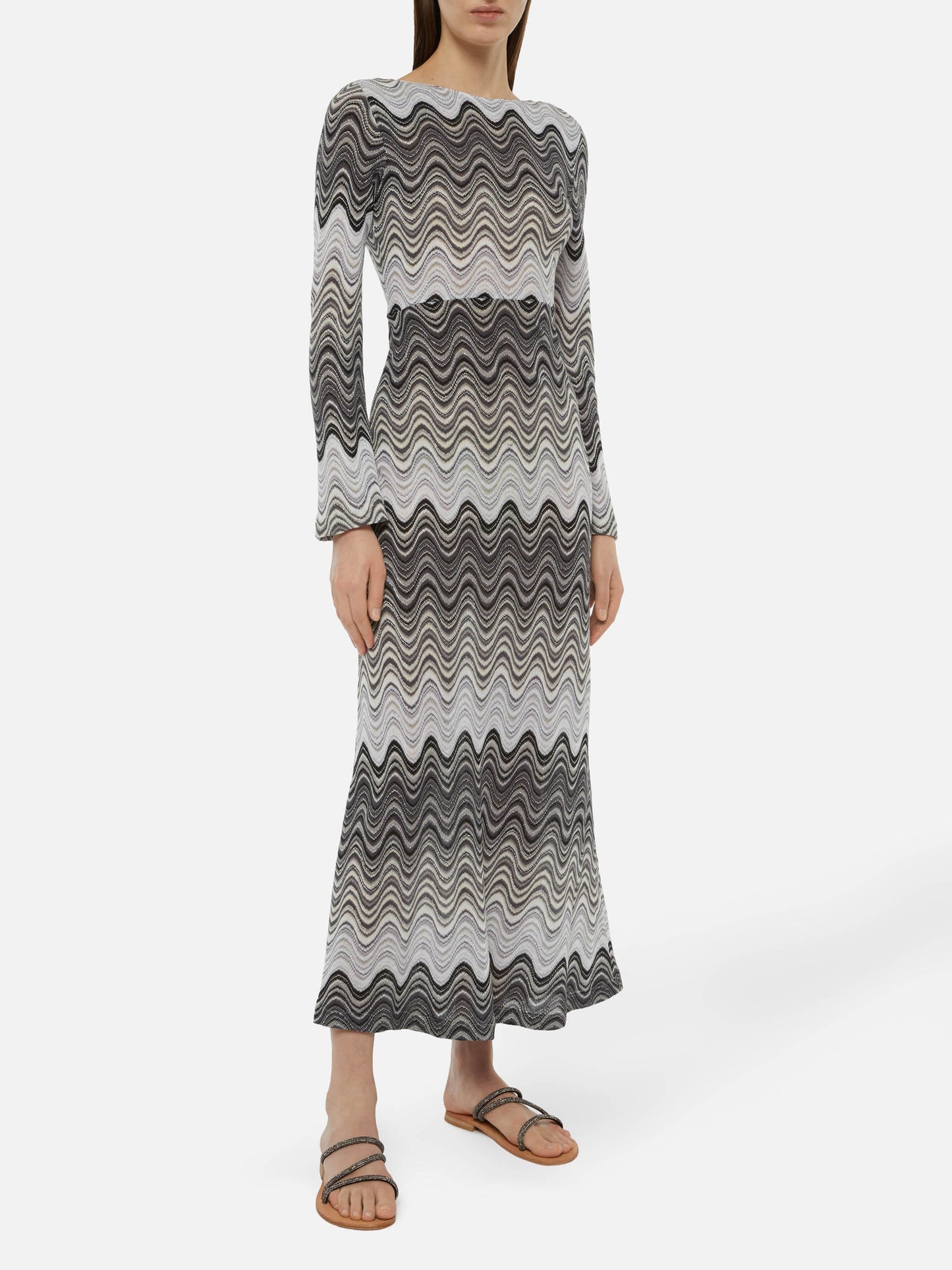 Venere Maxikleid aus Raschelstrick