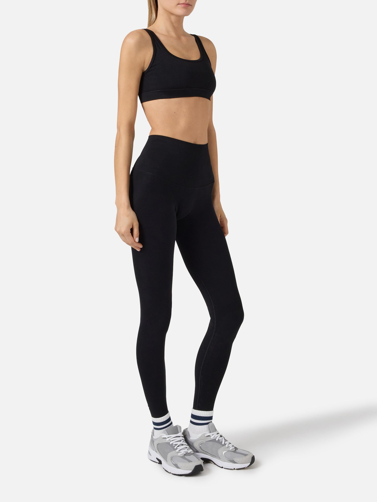 Leggings sportivi Vega neri in tessuto tecnico