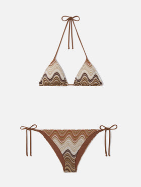 Leah Virgo brown degradé raschel bikini