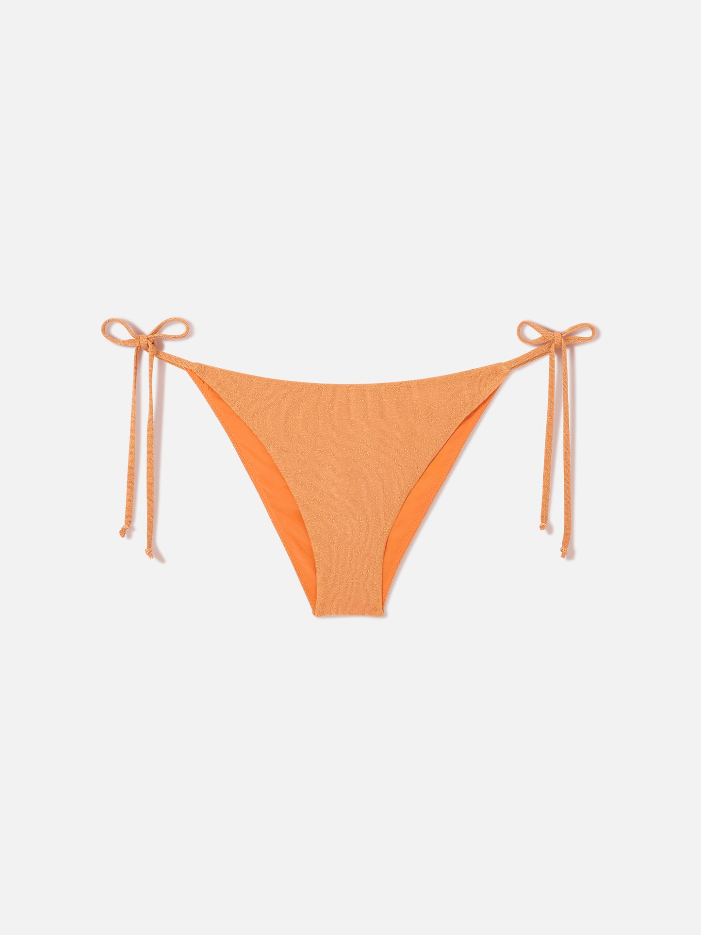 Slip de bain Virgo orange uni en lurex 