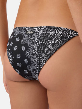 Braguita de bikini clásica Virgo con estampado bandana negro 