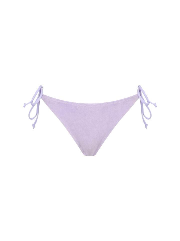 Woman lilac terry triangle bikini Leah Virgo - MC2 Saint Barth