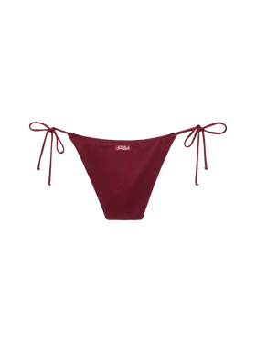 Virgo burgundy classic swim briefs with rhinestone embellishment - MC2 Saint Barth