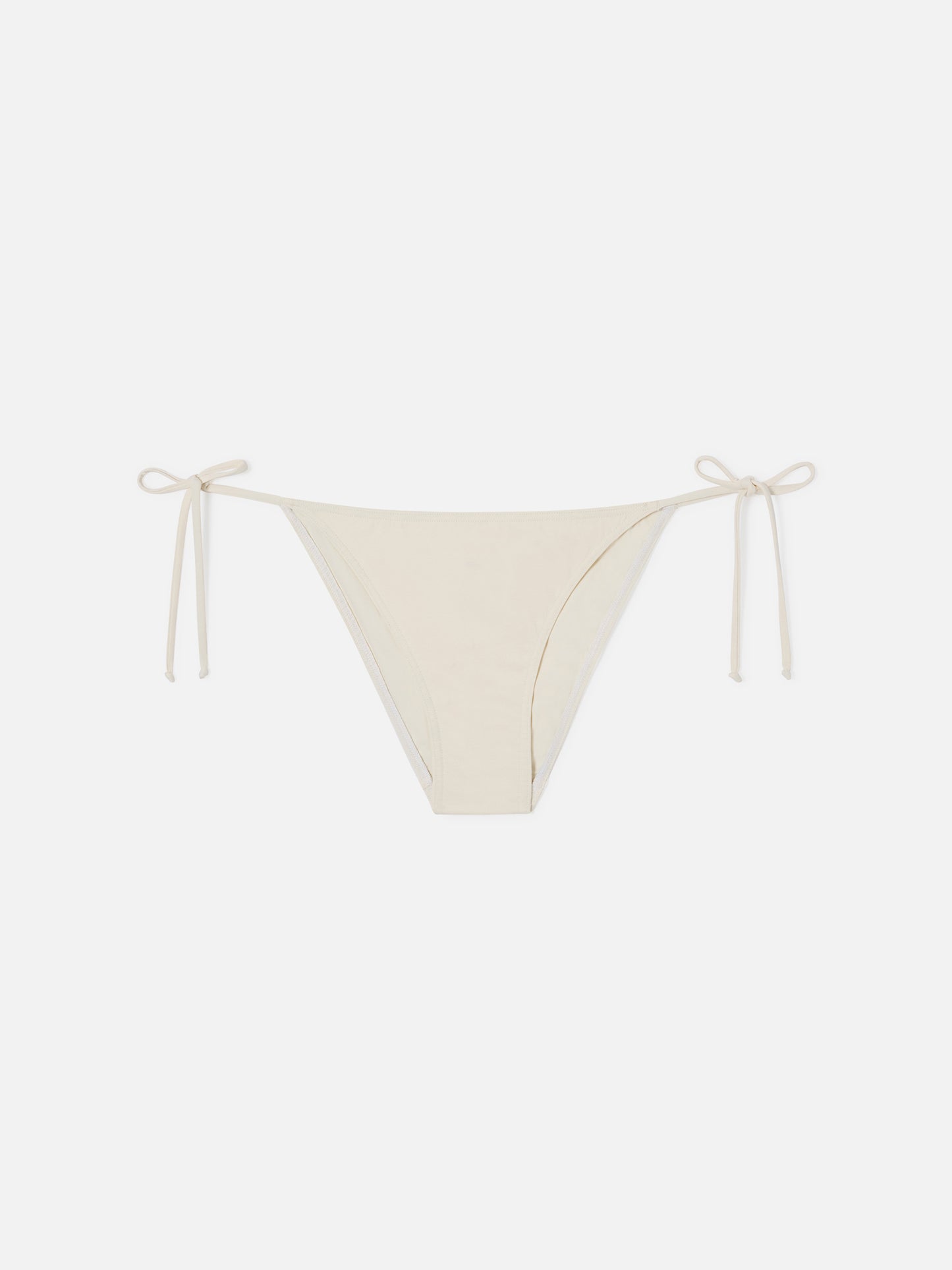 Virgo with side ties bikini bottoms in solid cream