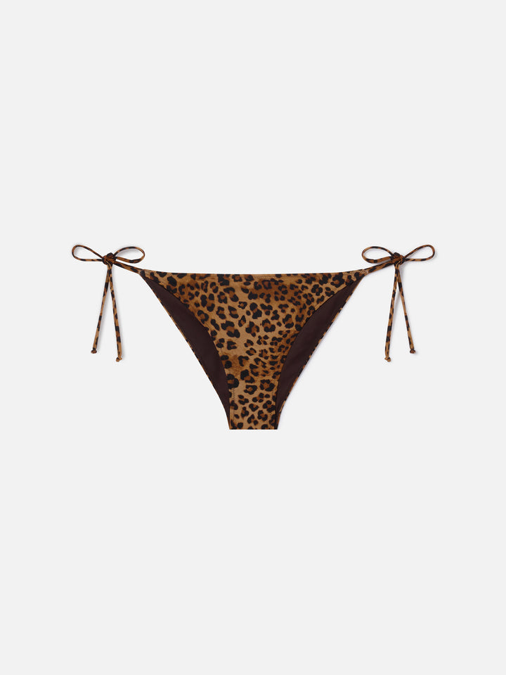 Leah Virgo triangle bikini with leopard print