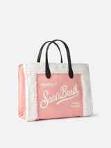 Rosa Vivian Handtasche mit Sherpa-Details