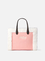 Rosa Vivian Handtasche mit Sherpa-Details