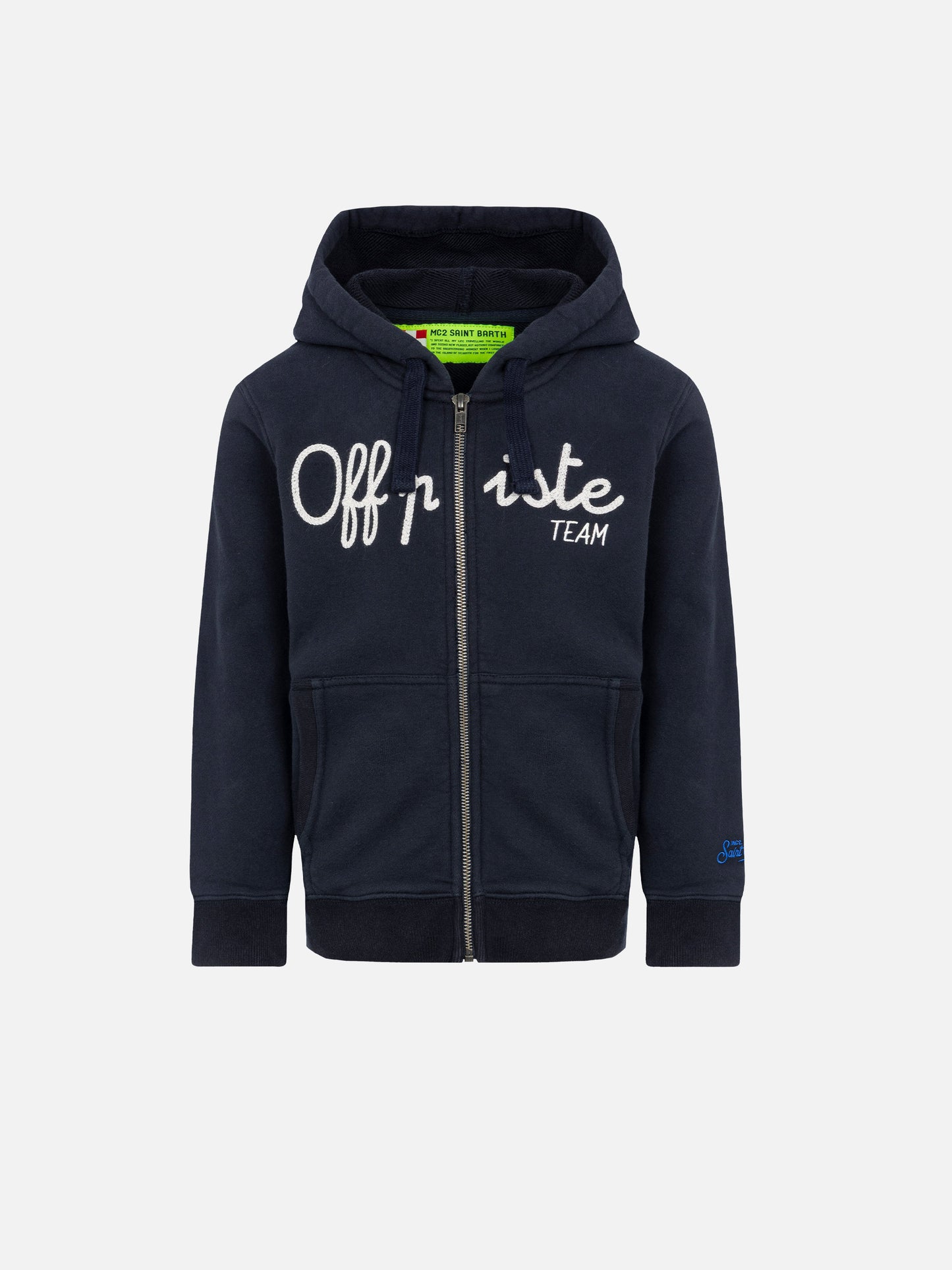 boy Blue navy sweatshirt Off Piste team embroidery - MC2 Saint Barth